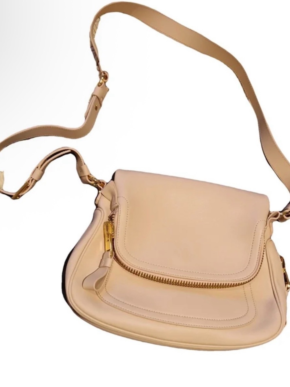Tom Ford Jennifer Leather Crossbody Bag with Gold Hardware